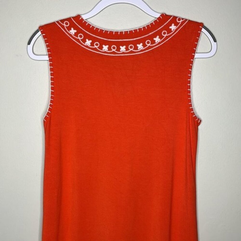 Grace Elements Small Orange White Embroidered Flo… - image 7